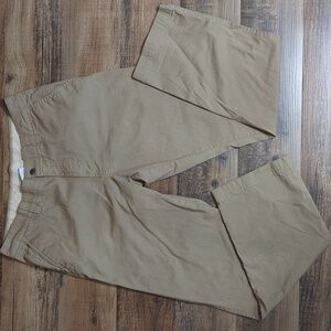 Columbia Mens Flex ROC Pants Slim Fit Cotton Stretch Brown 34x32